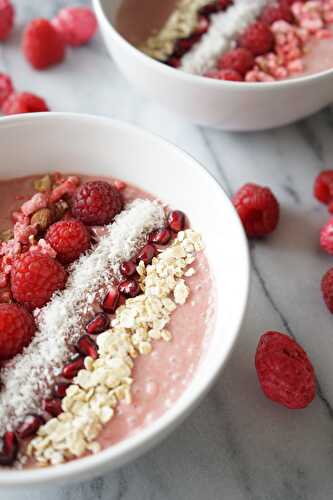 Smoothie bowl framboises et coco