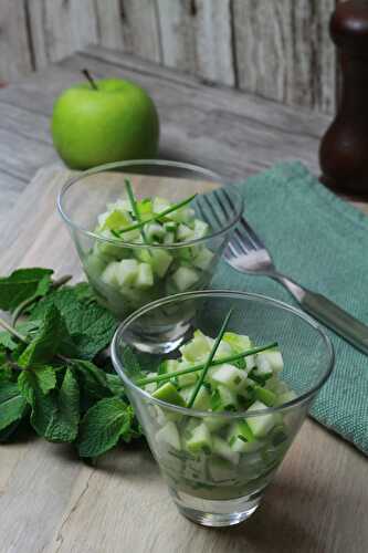 Tartare de concombre et pomme granny