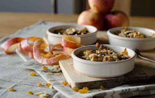 Crumble aux pommes et poires