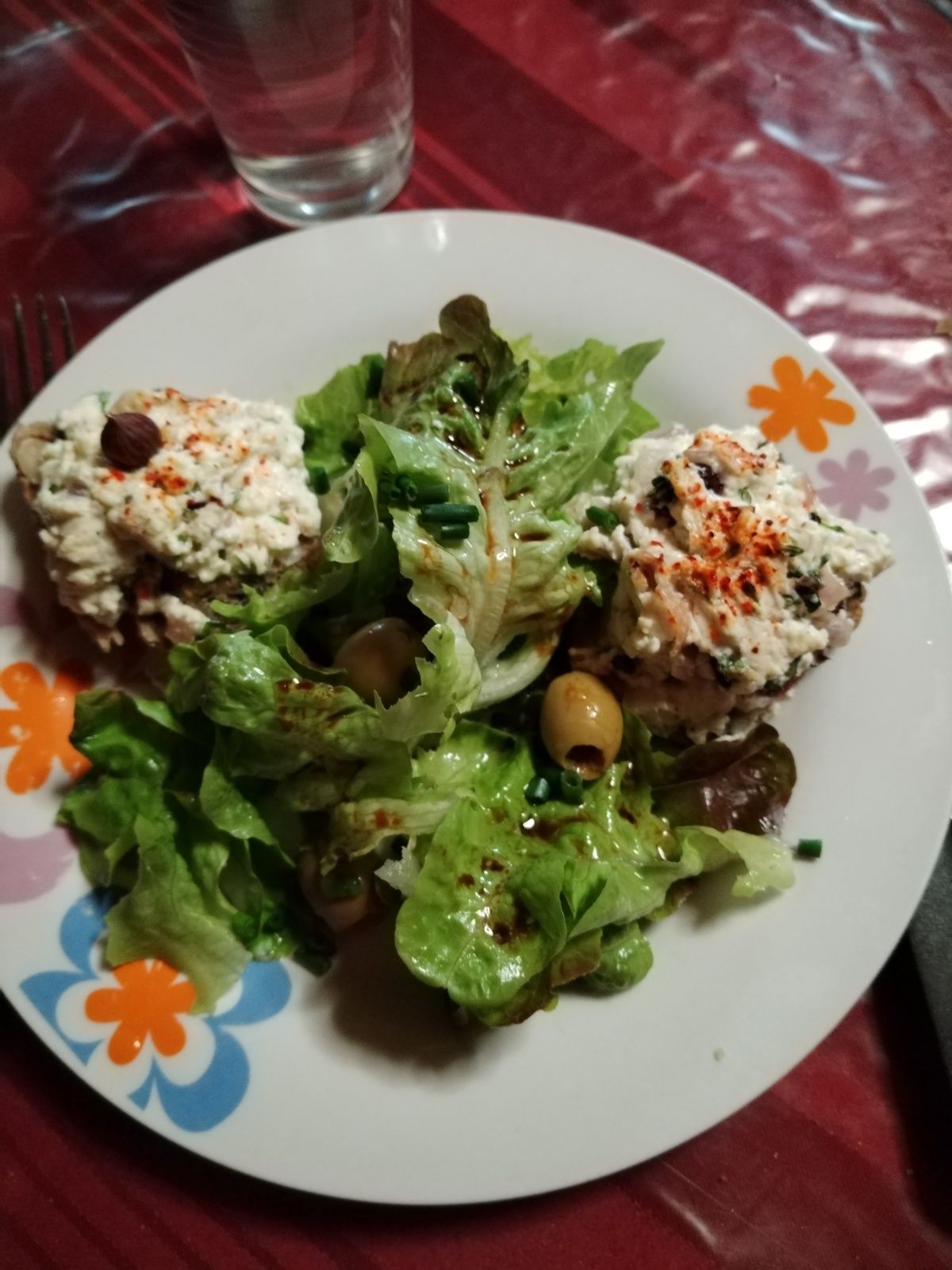 Tartinette chèvre ciboulette