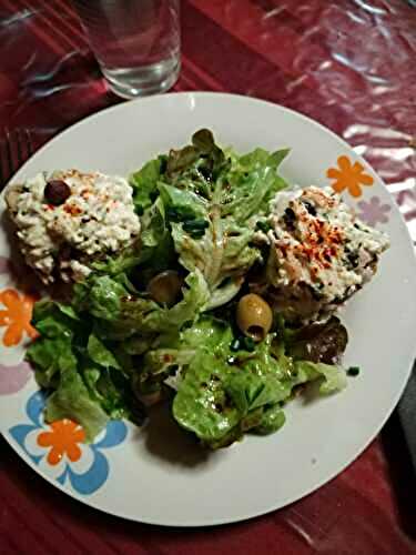 Tartinette chèvre ciboulette