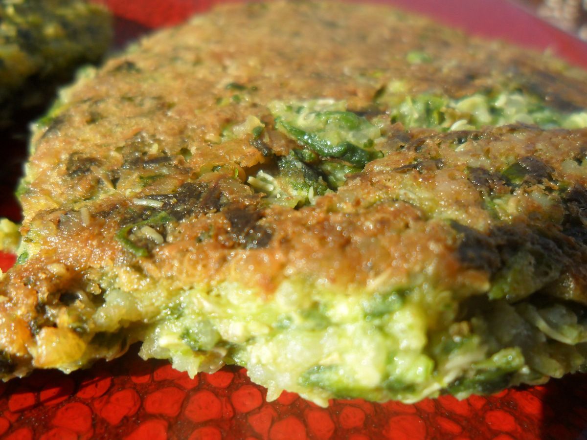 Galettes de quinoa aux épinards