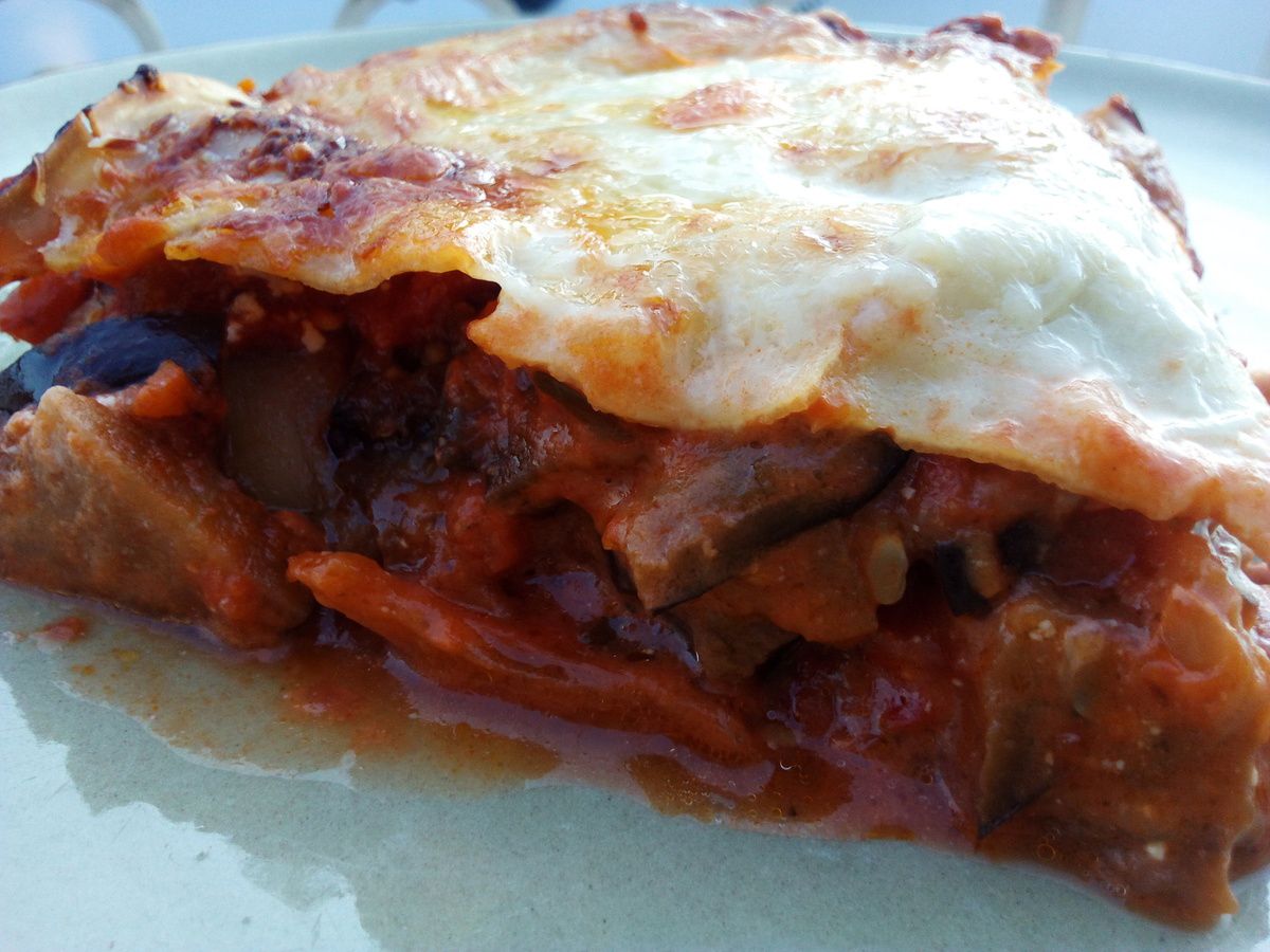 Lasagnes aux légumes grillés et pesto rosso