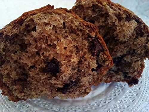 Muffins banane-noisette et pépites de chocolat (vegan) - Catherine et compagnie