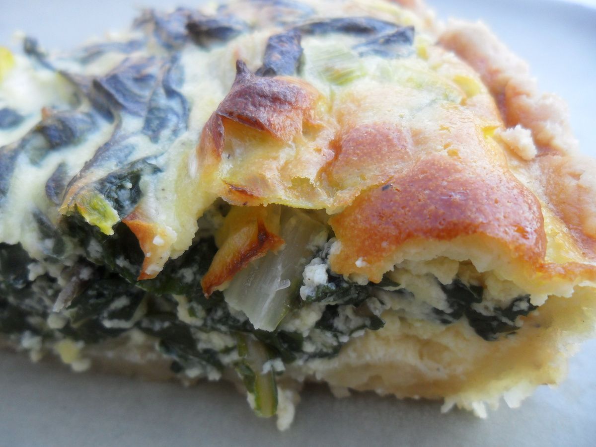 Quiche blettes-poireau et brousse