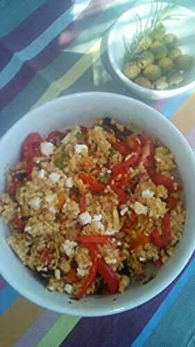 Salade de millet, légumes rôtis et feta