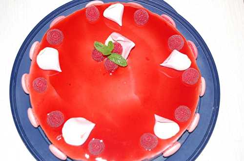 Entremet chocolat blanc et framboises