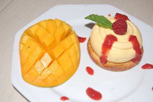 Mousse mangue sur palet Breton