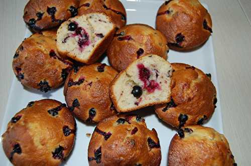 Muffins chocolat blanc cassis