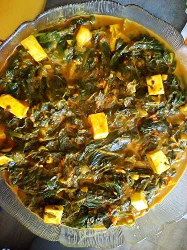 Palak paneer ou épinard à l'indienne