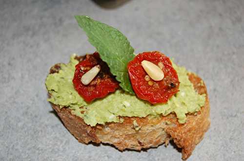 Tartine en rouge et vert