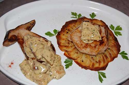 Tournedos de veau sauce aux cèpes