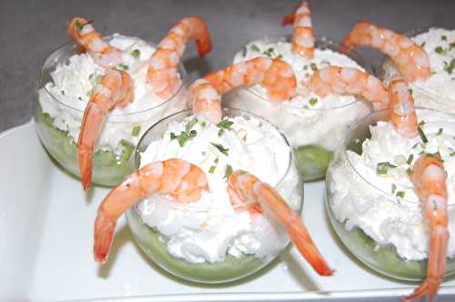 Verrine petits pois chantilly citronnée