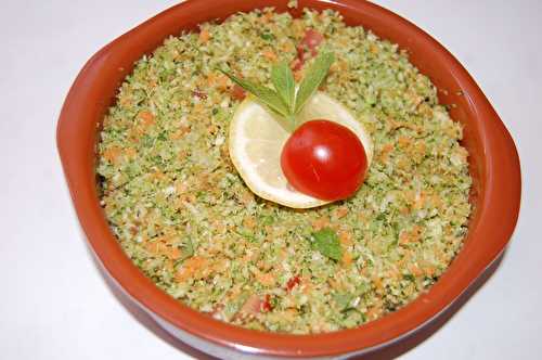 Taboulé de légumes croquants tout cru