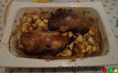 Canard sauvage aux pommes