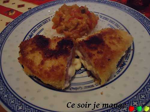 Cordon bleu de dinde au jambon et fromage à croque-monsieur
