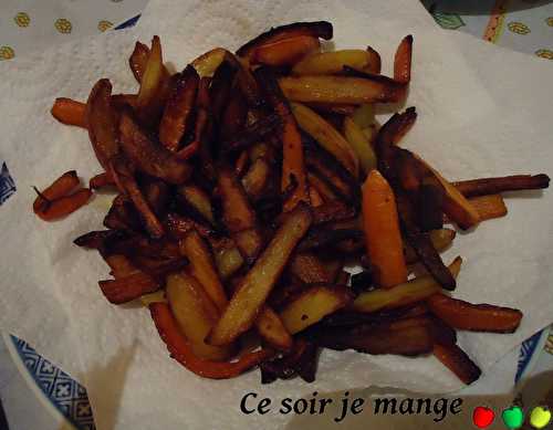 Frites de carottes et de pommes de terre (sans friteuse)