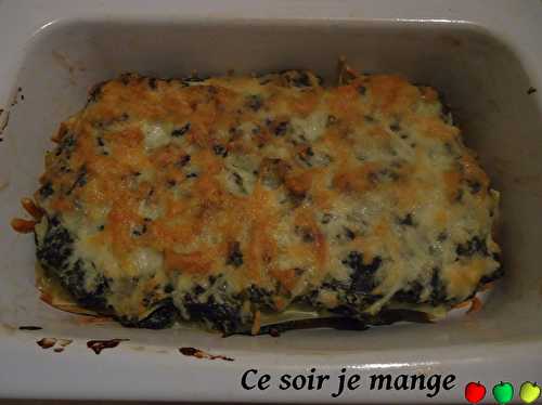 Lasagnes aux épinards et au chèvre