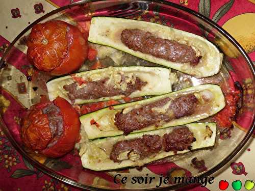 Légumes farcis (courgettes, tomates)