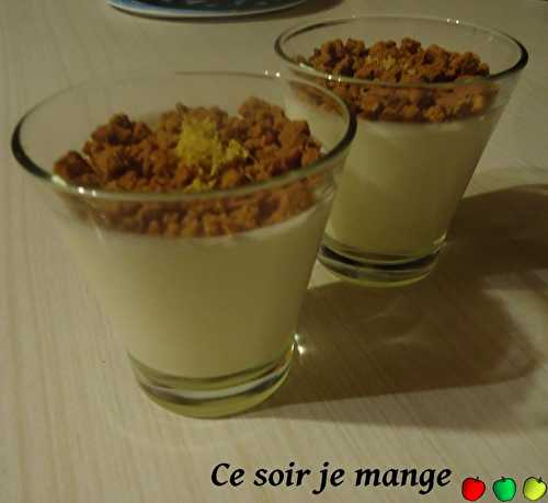 Panna cotta au citron et mon cinquième partenaire, les Speculoos Lotus