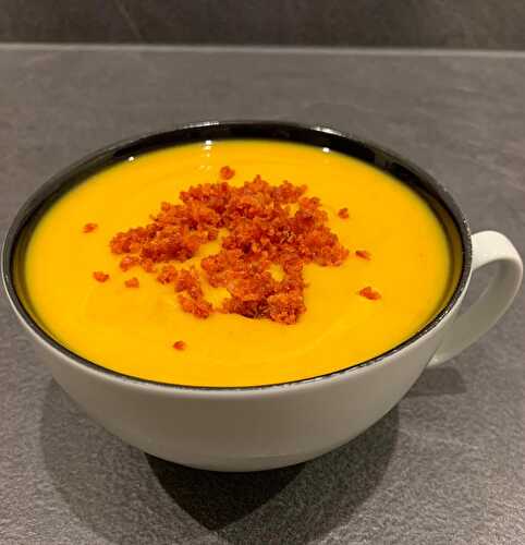 Veloute de Potimarron et Chorizo sec