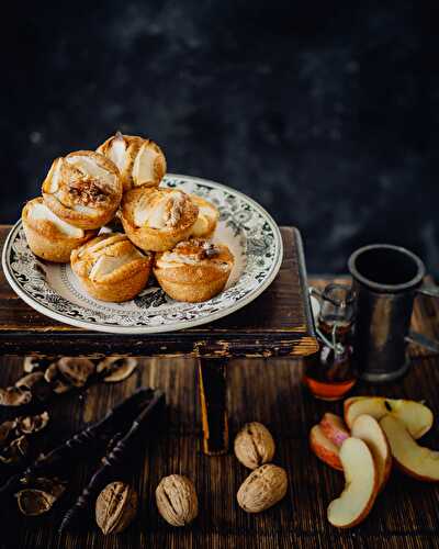 Financiers aux noix, pommes et sirop d'érable