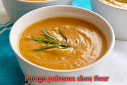 Potage poireaux chou fleur