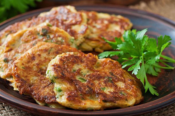 Beignets simples de courgettes râpées