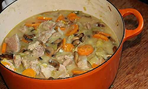 Blanquette de veau, poireaux et carottes à la vanille