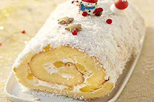 Bûche de noël facile ananas coco très fraîche