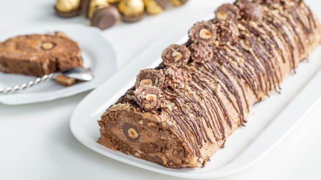 Bûche Ferrero Rocher facile à faire