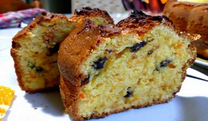 Cake à l’orange et raisins Secs