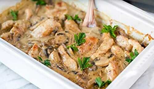 Casserole de poulet et de champignons