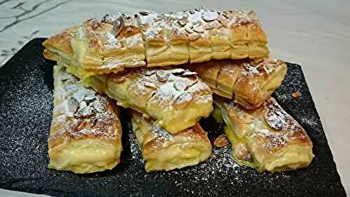 Chaussons crème pâtissière et amandes