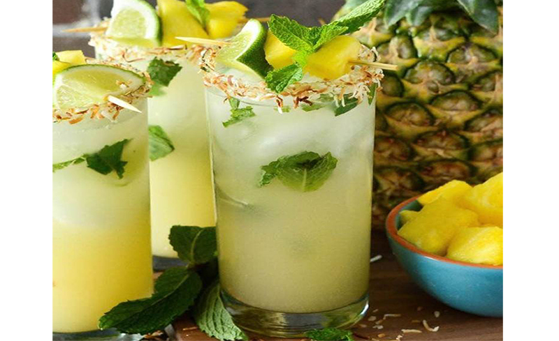 Cocktail estival non alcoolisé à l’ananas