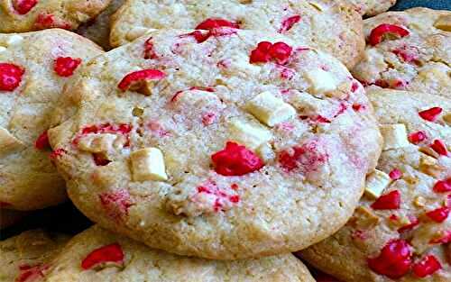 Cookies pépites de chocolat blanc et pralines roses
