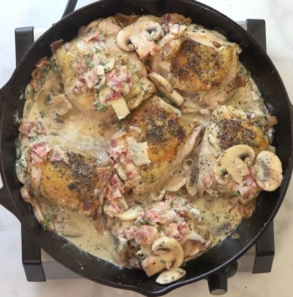 Crème de poulet et de champignons