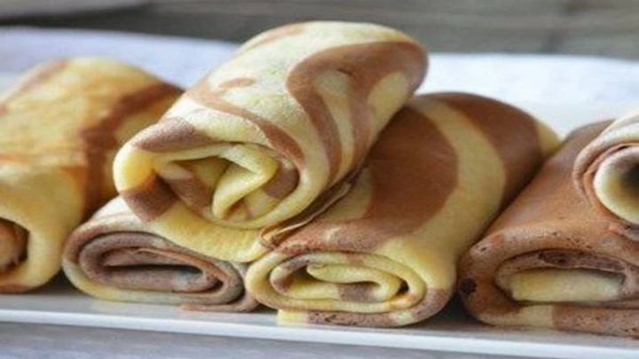 Crêpes tourbillon vanille et chocolat un délice