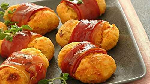 Croquettes de patates douces au jambon cru fumé