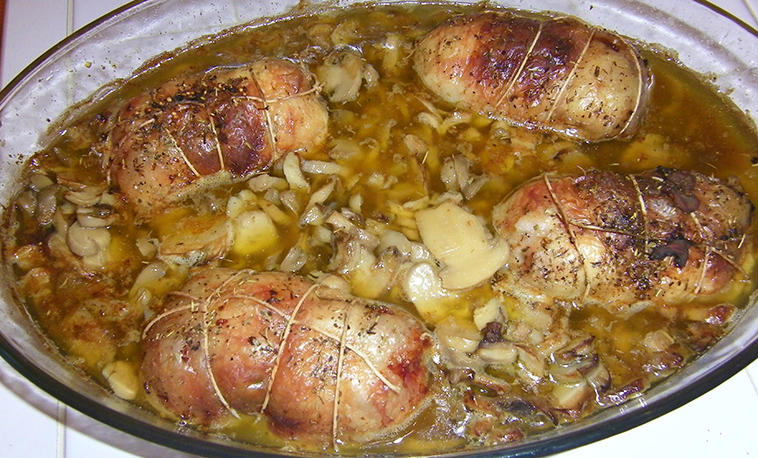 Cuisses de poulet farçies