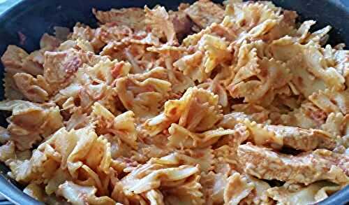 Farfalle crémeuses au poulet