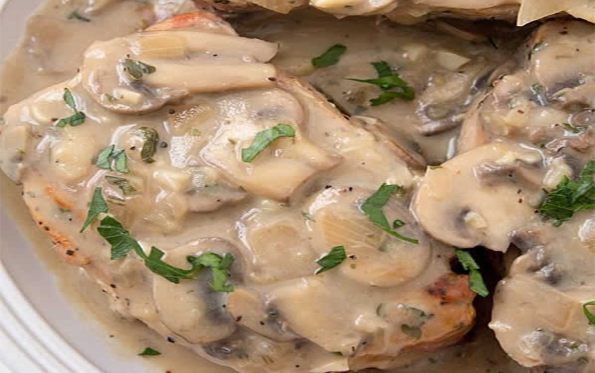 Filet mignon de porc sauce champignons