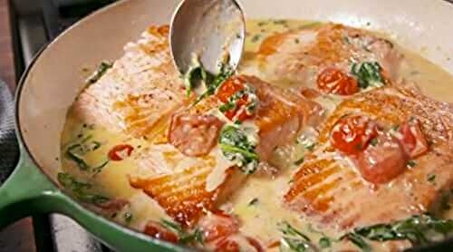 Filets de saumon au beurre à la Toscane… Un plat raffiné et délectable !