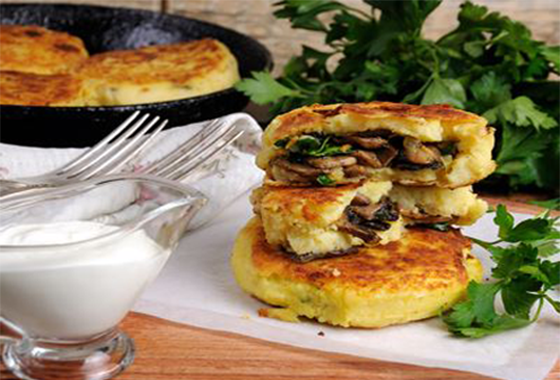 Galette de pommes de terre aux morilles séchées maison