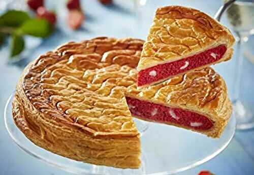 Galette des rois à la fraise et au litchi