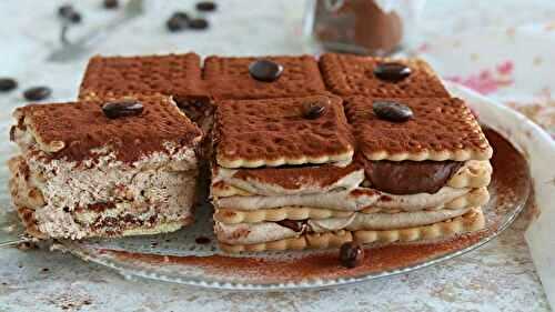 Gâteau de biscuits crémeux au café et au Nutella