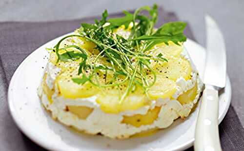 Gâteau de pommes de terre au chèvre frais