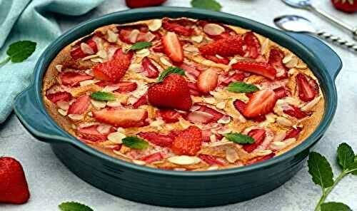 Gratin aux fraises et amandes