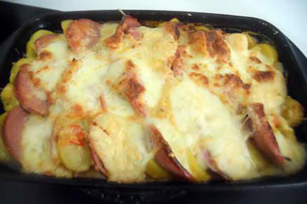 Gratin pomme de terre cervelas mozarella