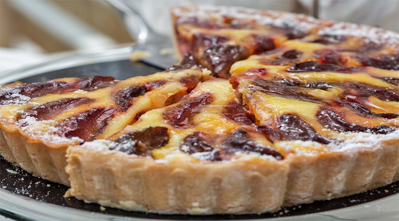 La tarte aux prunes à l'alsacienne